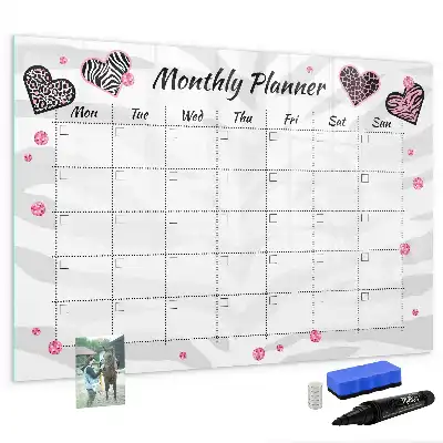 Magnetic monthly planner board elegant magnetic dry erase calendar