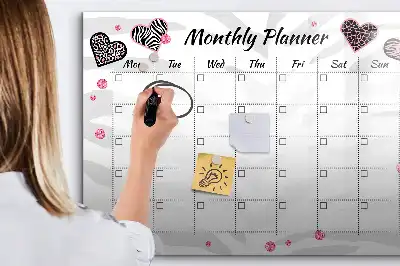 Magnetic monthly planner board elegant magnetic dry erase calendar