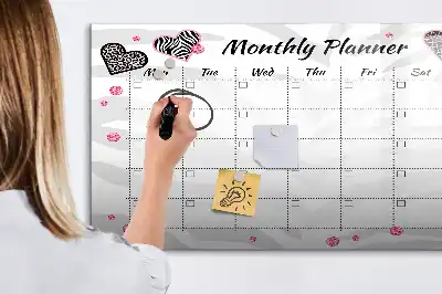Magnetic monthly planner board elegant magnetic dry erase calendar