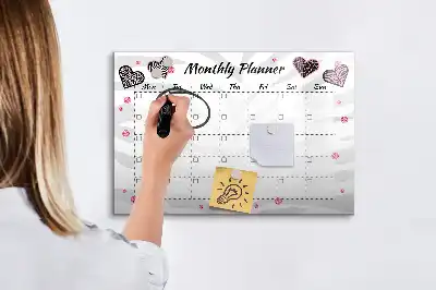 Magnetic monthly planner board elegant magnetic dry erase calendar