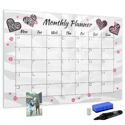 Magnetic monthly planner board elegant magnetic dry erase calendar