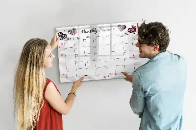 Magnetic monthly planner board elegant magnetic dry erase calendar