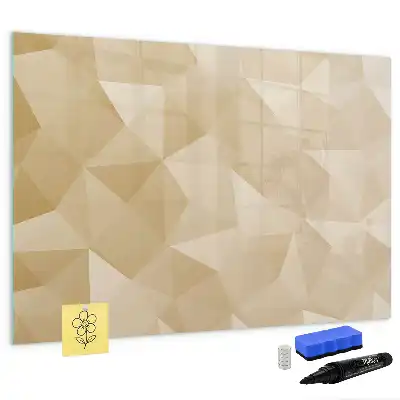 Magnetic glass dry erase board triangle abstraction design