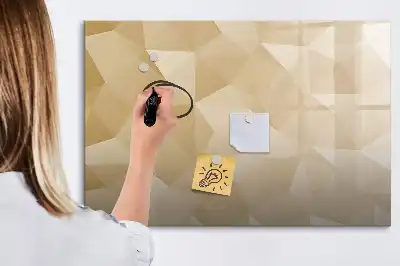 Magnetic glass dry erase board triangle abstraction design