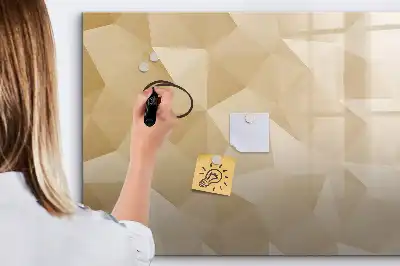 Magnetic glass dry erase board triangle abstraction design