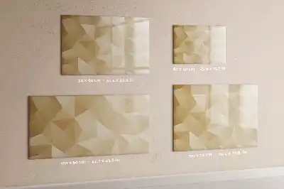 Magnetic glass dry erase board triangle abstraction design