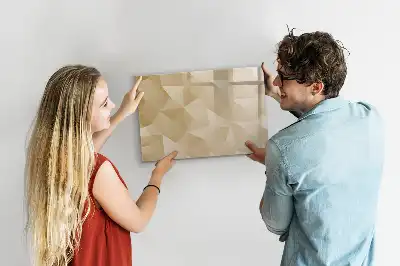 Magnetic glass dry erase board triangle abstraction design