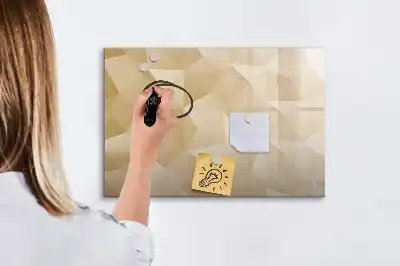 Magnetic glass dry erase board triangle abstraction design