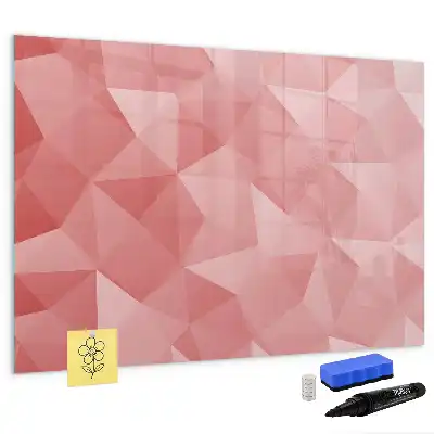 Magnetic glass dry erase board triangle abstraction design