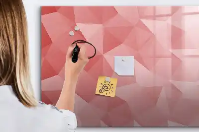 Magnetic glass dry erase board triangle abstraction design