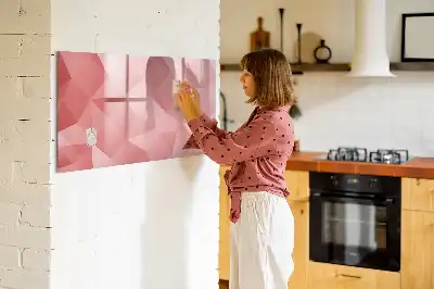 Magnetic glass dry erase board triangle abstraction design