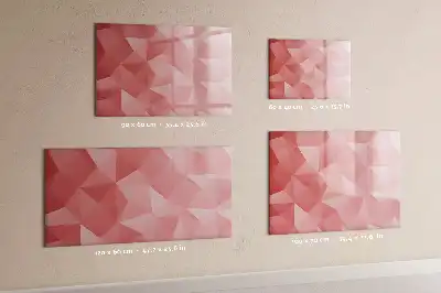 Magnetic glass dry erase board triangle abstraction design