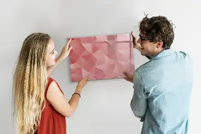 Magnetic glass dry erase board triangle abstraction design
