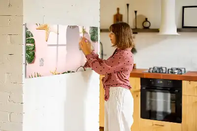 Magnetic glass dry erase board summer vibe design