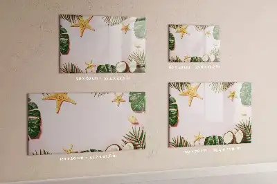 Magnetic glass dry erase board summer vibe design