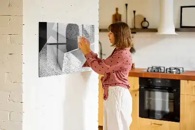 Magnetic marker board triangle abstraction design