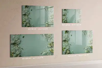 Magnetic marker board with delicate flowers design