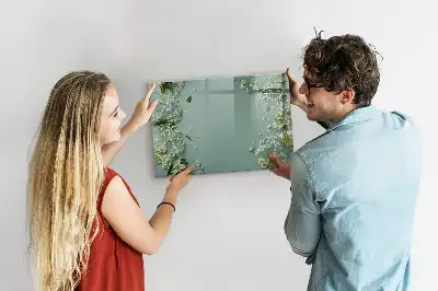 Magnetic marker board with delicate flowers design