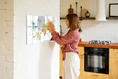 Magnetic marker board animal world map design