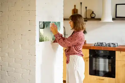 Magnetic marker board with monstera leaves print