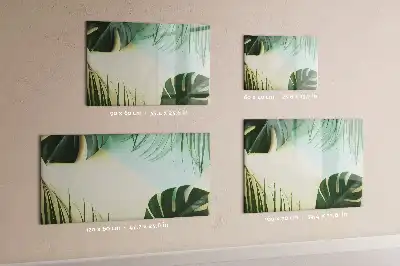 Magnetic marker board with monstera leaves print
