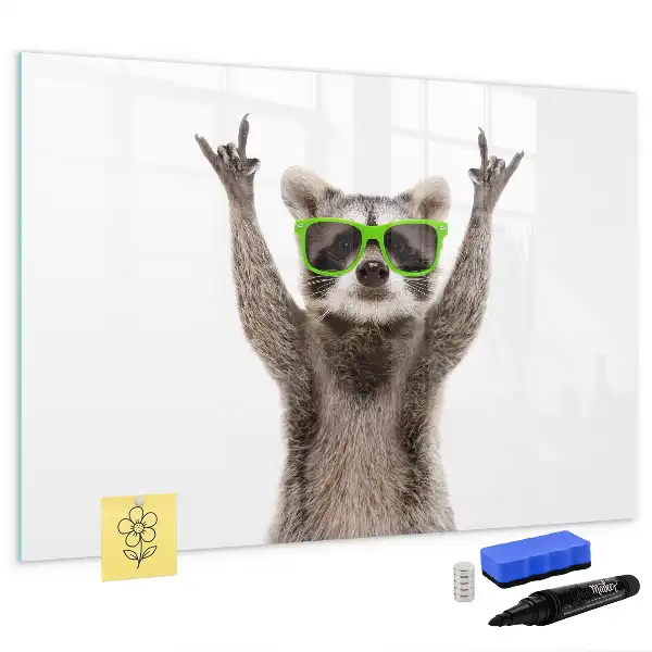 Magnetic marker board with succulents and glasses design