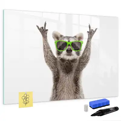 Magnetic marker board with succulents and glasses design