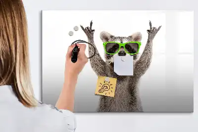 Magnetic marker board with succulents and glasses design