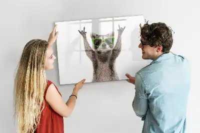 Magnetic marker board with succulents and glasses design