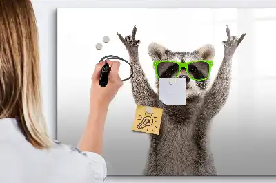 Magnetic marker board with succulents and glasses design