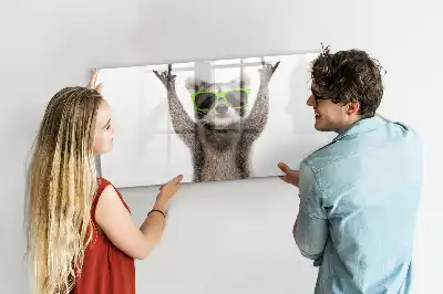 Magnetic marker board with succulents and glasses design