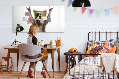 Magnetic marker board with succulents and glasses design