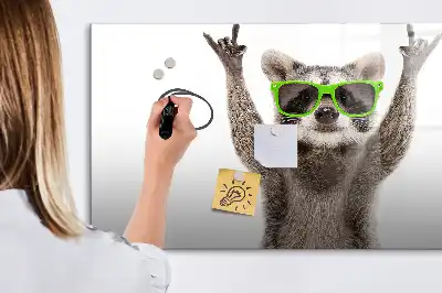 Magnetic marker board with succulents and glasses design