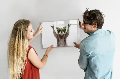 Magnetic marker board with succulents and glasses design