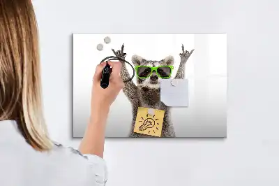 Magnetic marker board with succulents and glasses design