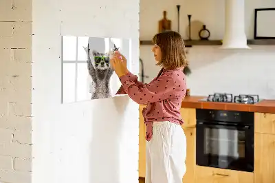 Magnetic marker board with succulents and glasses design