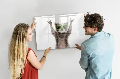 Magnetic marker board with succulents and glasses design