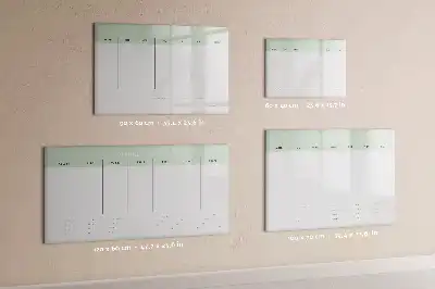 Magnetic glass dry erase board weekly planner