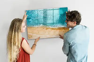 Magnetic marker board sea beach people design