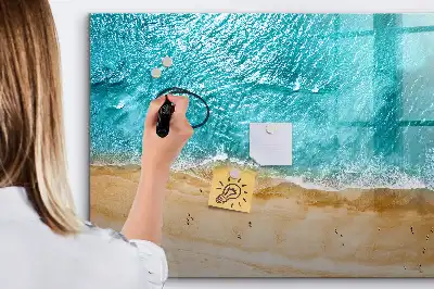 Magnetic marker board sea beach people design