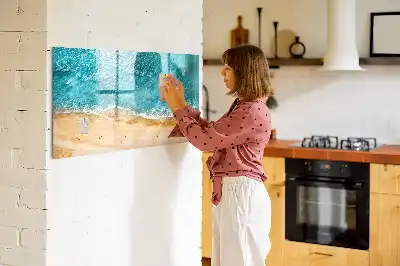 Magnetic marker board sea beach people design