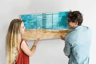 Magnetic marker board sea beach people design