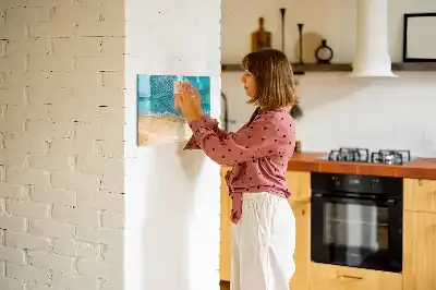 Magnetic marker board sea beach people design