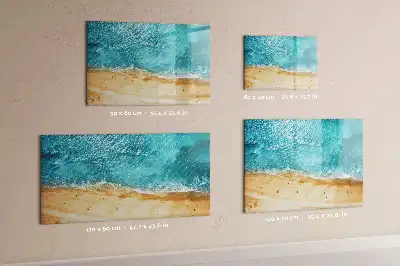 Magnetic marker board sea beach people design