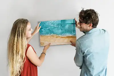 Magnetic marker board sea beach people design