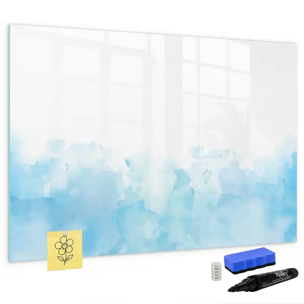 Magnetic glass dry erase board with painted spots design