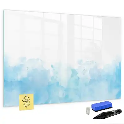 Magnetic glass dry erase board with painted spots design