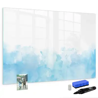 Magnetic glass dry erase board with painted spots design