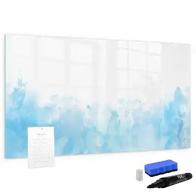Magnetic glass dry erase board with painted spots design