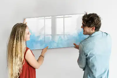Magnetic glass dry erase board with painted spots design